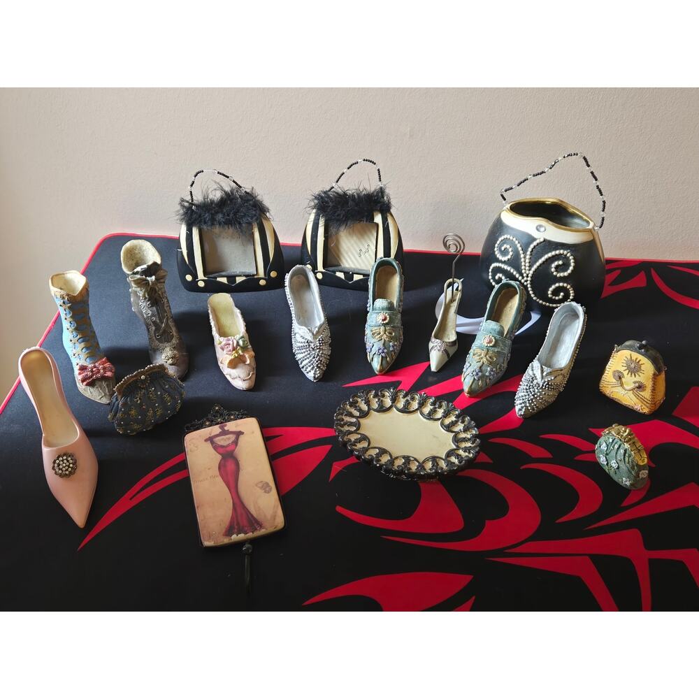 Vintage Chic Miniature Shoe & Handbag Décor LOT👠👜✨